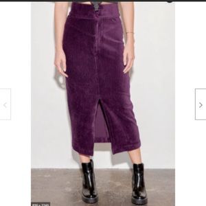 Free People Speakeasy Pencil Corduroy Skirt